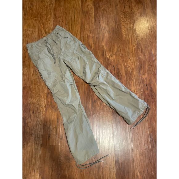 LOVE TREE Loose Fit Parachute Cargo Pant Small S Olive Green - Picture 2 of 7